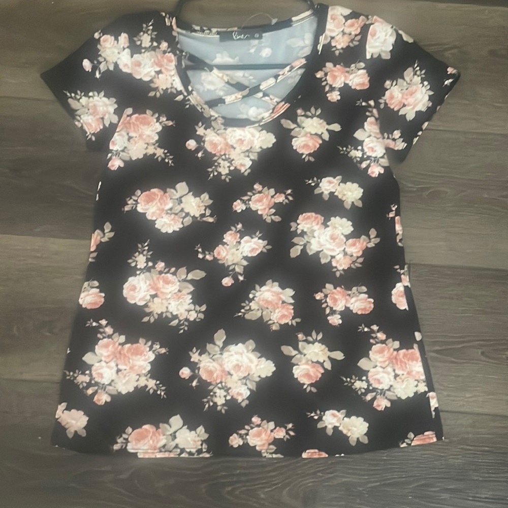 Floral Criss Cross Top